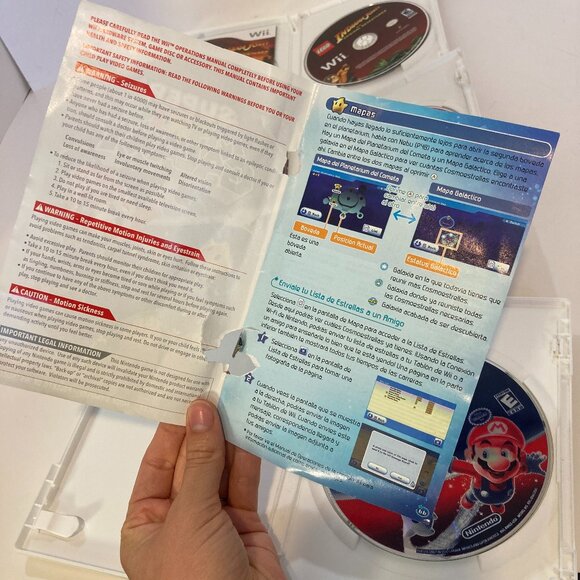 Nintendo Wii Video Game Bundle 3 Tested Super Mario Galaxy Cars Indiana Jones - Picture 2 of 13